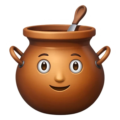 verre de terre en argile sticker