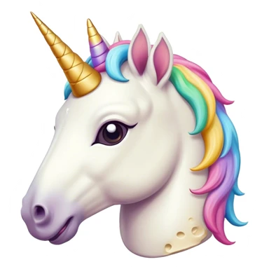 unicorn with cheese on head sticker
