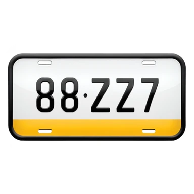 Make a car number plate say BGZ9007 sticker