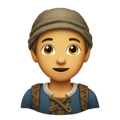 peasant child sticker