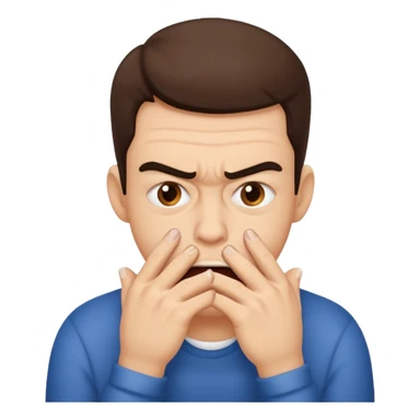 Biting nails. sticker