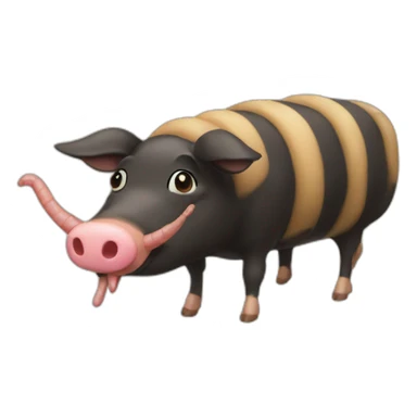 Centipede pig cow sticker
