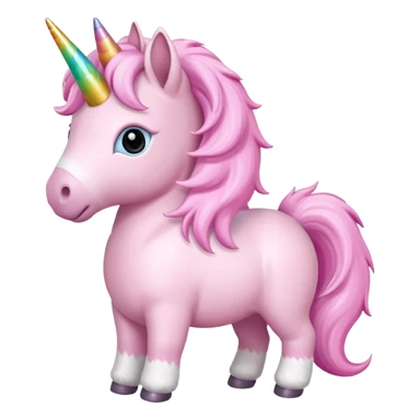 unicórnio rosa pastel fofo sticker