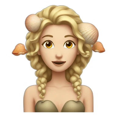 Siren with shells sticker