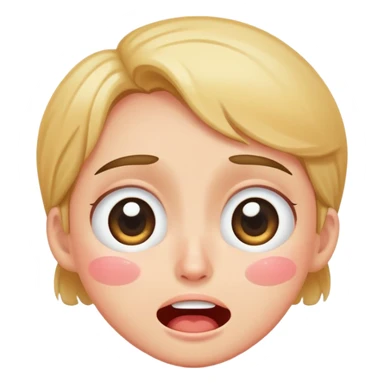 Happy cryibg face blushing and big eyes  sticker