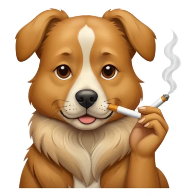 Dog smoking a joint sticker