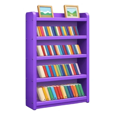 Japanese displayed on a purple storage shelf, arranged with horizontal variation and vertical consistency. sticker