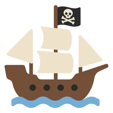 pirate ship sticker