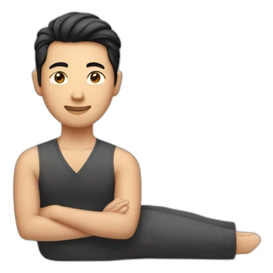 One asian man massage therapist sticker