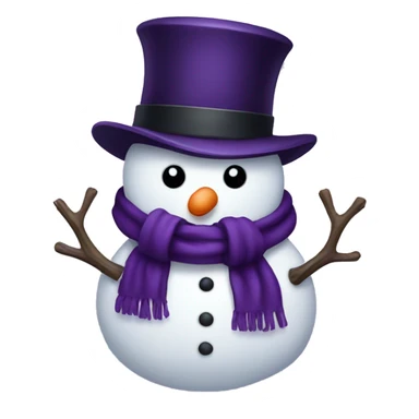 Dark purple snowman sticker