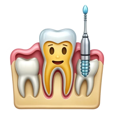 endodoncia dental con lima sticker