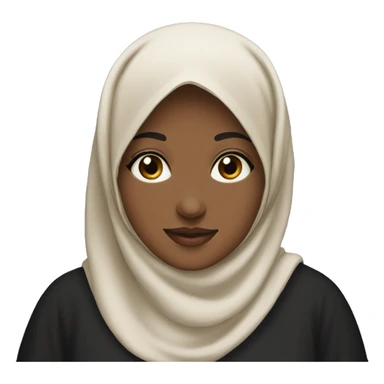 A hijabi girl wearing an abaya sticker