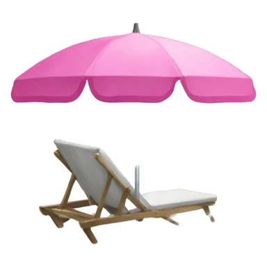 Pink beach umbrella  sticker