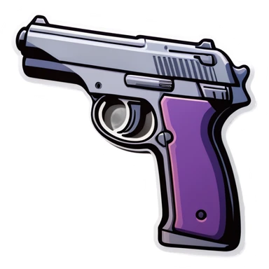 Esqueleto con pistola sticker