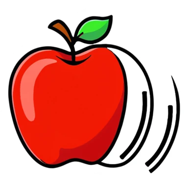 red apple sticker