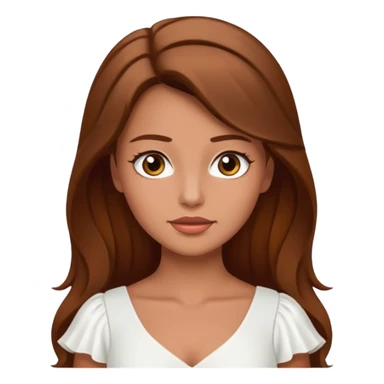 White tanned skin bride with brown hair with a chin on her face sticker