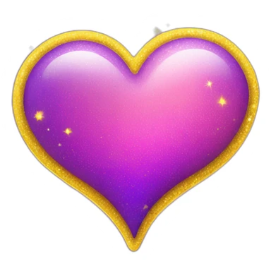 pink-and-purple-heart-with-yellow-sparkles sticker