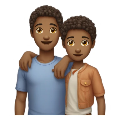 Brothers 👬 one girl and one boy sticker