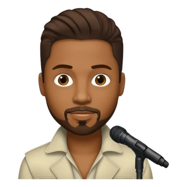 D'Angelo, R&B Singer (1974-2025) with dark brown hair sticker