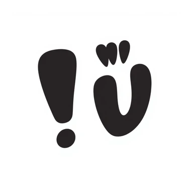 bold and expressive exclamation mark hand drawn doodle style sticker