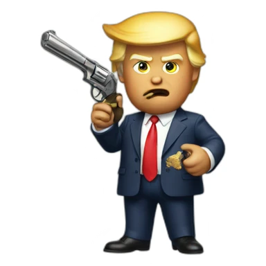 donald trump eating pistol sticker