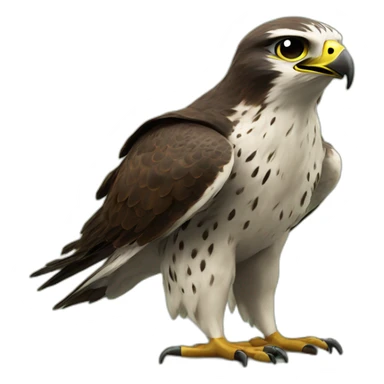 Falcon kill a rabit sticker
