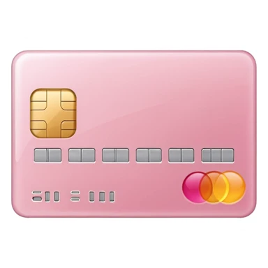 Make a credit card with light pink tones sticker