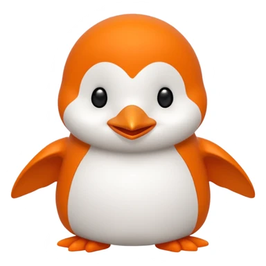 Text, in bright orange, that spell 'Bind is Life!!!' and also include a little white happy penguin sticker
