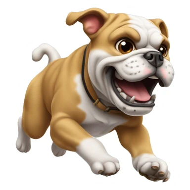  bulldog jumping football sticker