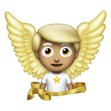 Trump as the angel in the Christmas tree sticker