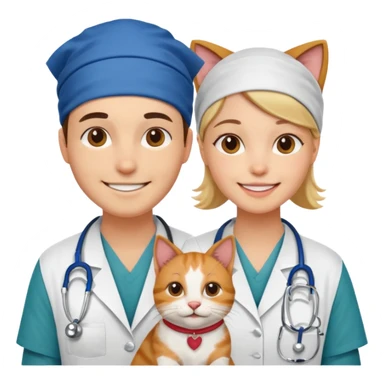 doctors with bandanas cat or dog sticker