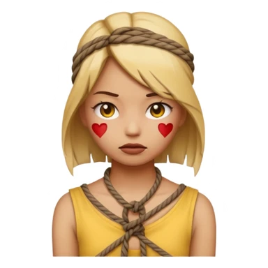 Bdsm girl emoji tied up sticker