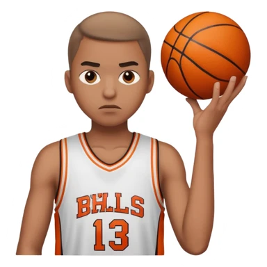 a person missing a basketball shot sticker