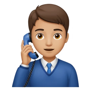 student calling on the phone sticker