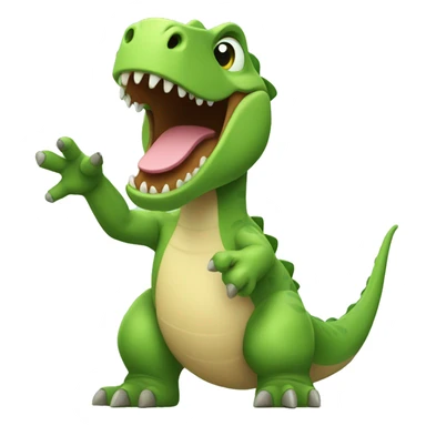 Dinosaur saying hi sticker