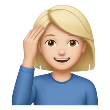 Смайлик боком, перед ним стена, он бьётся об нее головой  sticker