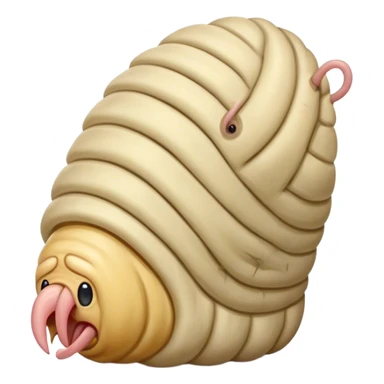 large maggot with short legs and donald trumps head sticker