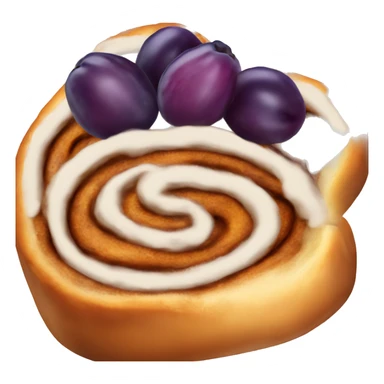 Cinnamon bun topped with plum  sticker