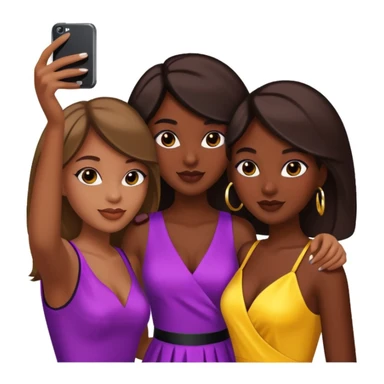 girls taking selfie in club sticker