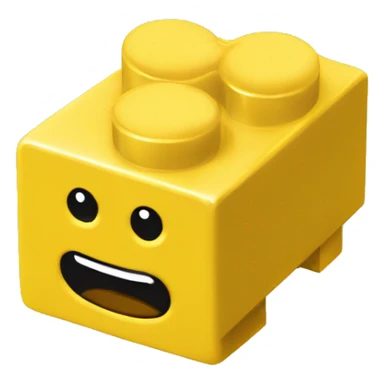 Yellow lego piece sticker