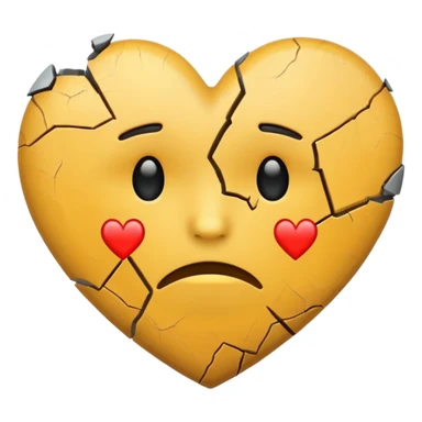 Kırılmış kalp üzgün emoji sticker