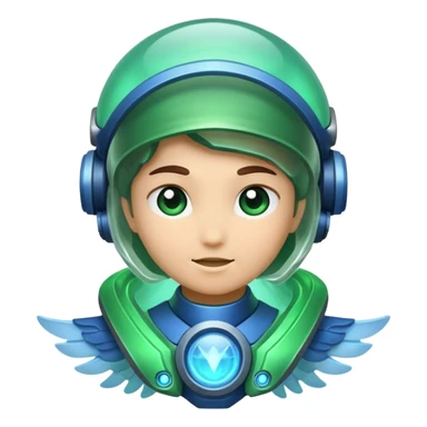 halo blue and green sticker