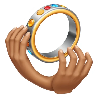 hand showing ar ring sticker