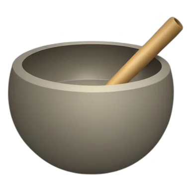 Tibetan Singing bowl with stick sticker