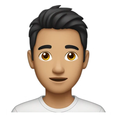 A young Nepali man with black hair and light brown skin sticker