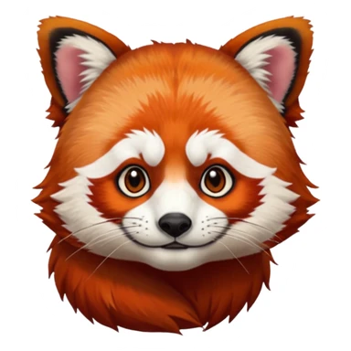 Face of a red panda with avatar the last airbender tattoo on the forehead sticker