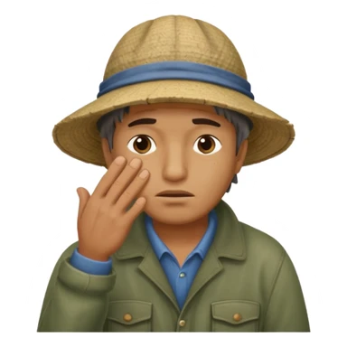 fisherman doing facepalm sticker