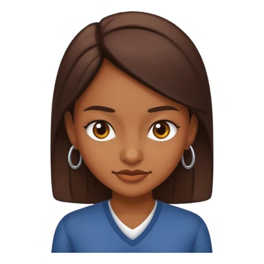 An arrogant brown-skinned girl sticker