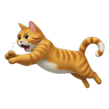 Un chat qui fait un salto arrière sticker