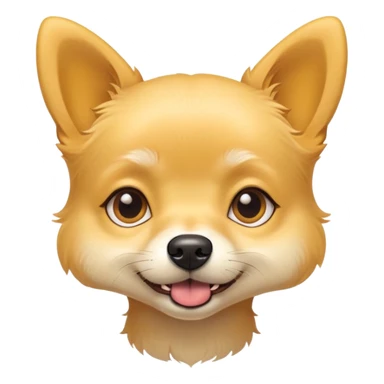 Yellow tiny dog with underbite sticker